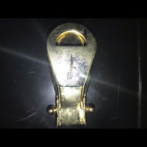 Golden Ferragamo Money Clip